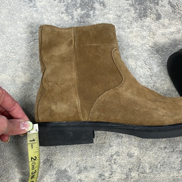 All Saints Lang Side Zip Boots Suede Tobacco Tan Sz 8 - Picture 16 of 16
